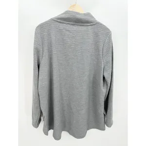 D&Co Active Grey Long‎ Sleeve Crossover Neck Sweatshirt Womens XL Pullover thumbnail 2