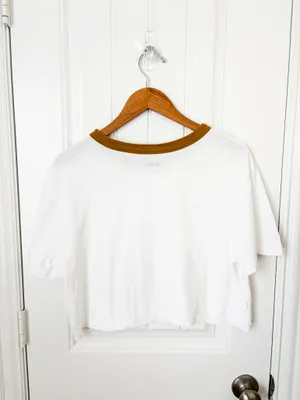Madewell Camp Resort Ringer Crop Tee Size Medium thumbnail 4