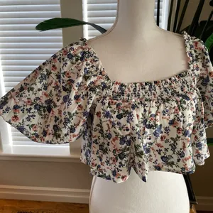 Altard State Floral Puffy Sleeve Blouse Womens Xs thumbnail 8