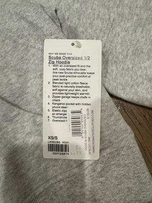 Lululemon Scuba Hoodie Half-Zip XS/S thumbnail 2