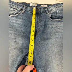 Kensie Vintage Luxe Distressed The Slim Straight Jean Light Wash Crop 31/12 GUC‎ thumbnail 8