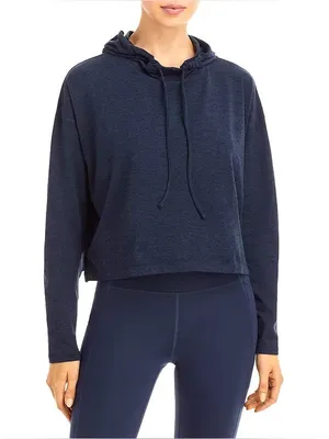 Girlfriend Collective Reset Cropped Hoodie in Navy Blue Size Medium - C11-710 thumbnail 1