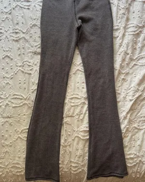 Wild Fable DARK GRAY XS FLARE RIBBED HIGH WAISTED LEGGINGS thumbnail 2