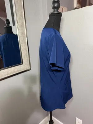 Skechers by Barco Breeze V-Neck Scrub Medical Dental Top Blue Medium. thumbnail 6