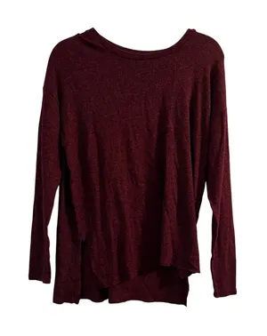 American Eagle Soft & Sexy Plush Top Burgundy Small Relaxed Casual Loungewear‎ thumbnail 1