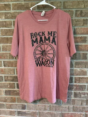 Bella Canvas Mauve Canva Graphic Tee "Rock Me Mama" thumbnail 1