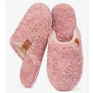 NEW EverFoams Fuzzy Slip-on Slippers Warm Cozy Soft Lightweight Memory Foam 7/8 thumbnail 2