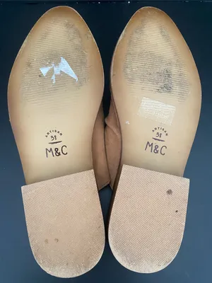 Musse &Cloud Pointed Toe Heeled Suede Mules Tan Size 7 thumbnail 6