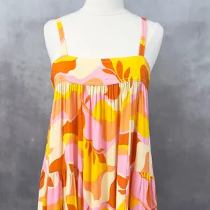 Abel The Label‎ Anthropologie Maxi Dress Small Tiered Flowy Boho Indie Hippie thumbnail 2