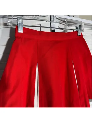Vintage 90s cheerleader mini skirt white red pleated costume cosplay pinup sz S thumbnail 7