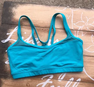 Lululemon Aqua Blue Sports Bra Size 6 thumbnail 2