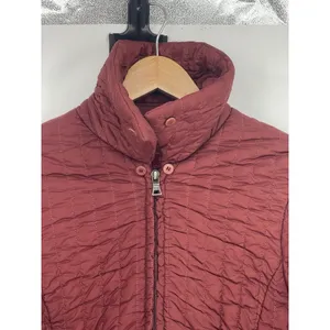 Cole Haan Country Thermal Insulation Burgundy Quilted Coat Jacket‎ Size L thumbnail 2