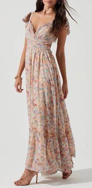 ASTR Primrose Dress in light pink, Medium thumbnail 1