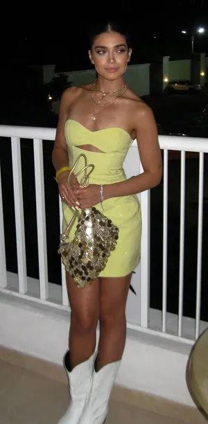 ZARA Bodycon Strapless Mini Lemon Party Coctail Shower Bridal 🍋Dress thumbnail 4