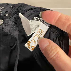 Sexy black lace overlay Becca tie back fairy whimsigoth swim suit beach pool thumbnail 6