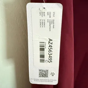 NWT Azazie Nala Cabernet Bridesmaid Dress Cocktail Gown Wedding Guest Burgundy thumbnail 5