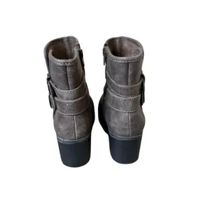 Natural Soul by Naturalizer Zela‎ Gray Ankle Boots Women's Size 6M Moto Combat thumbnail 3