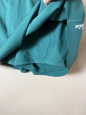Athleta Ace A Lined Tipped Skort Tennis Skirt Green with White Size Medium thumbnail 6