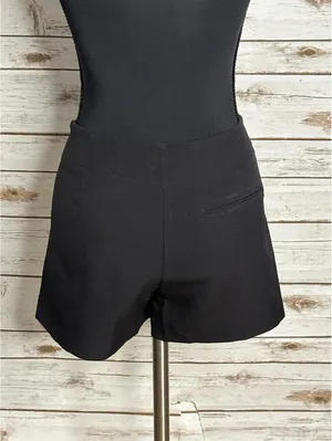 Zara Basic black pearl embellished wrap-style skort XS minimalist modern classic thumbnail 5