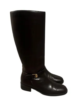 Etienne Aigner Legacy II Riding Boots. size 8 M Dark Brown (Truffle) thumbnail 1