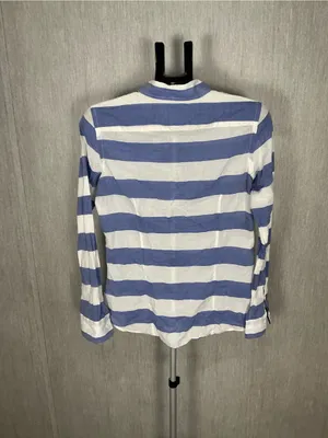 Banana Republic Blue and White Striped Soft Wash Shirt Size Medium thumbnail 5