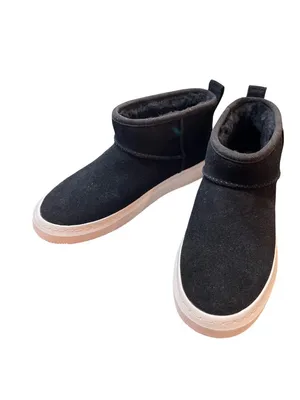 UGG Alameda wms black suede shearling lined mini ankle boot sz 5.5 SKU 10-471 thumbnail 14