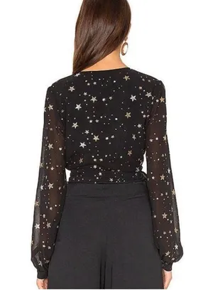 Revolve Starry Glitter Wrap Top thumbnail 3