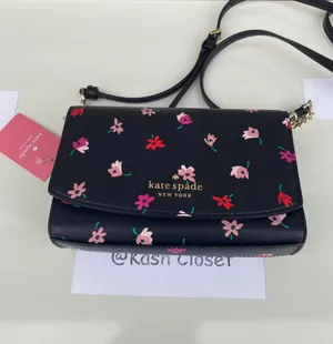 Kate Spade Ditsy Buds Small Flap Crossbody purse -Black multi thumbnail 5