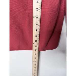 CAbi Red Notch Lapel‎ Blazer Jacket 100% Cotton Women's Size Medium 3/4 Sleeve thumbnail 5