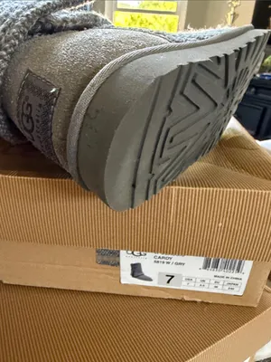 UGG Charcoal Knit Button Ankle Bootie thumbnail 4