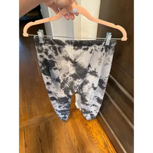 Aviator Nation black and white tie-dye joggers women's Small thumbnail 3