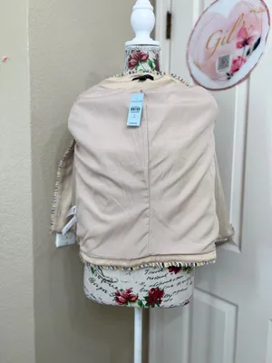 Ann Taylor Multi-Color Tweed Button-Front Blazer thumbnail 5