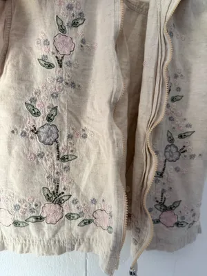 Tantrums Vintage Embroidered Vest jacket size small thumbnail 5