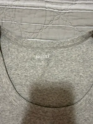 Hollister Grey Scoop Neck T-Shirt thumbnail 2