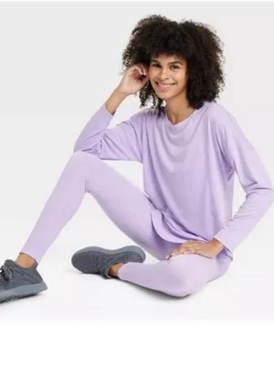 All In Motion Women’s CYA Long Sleeve Back Cut-Out Athletic Top in purple XS,NWT thumbnail 3