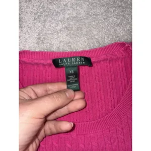 womens lauren ralph lauren short sleeve cable knit sweater Xs Shoulder Fade Spot thumbnail 4
