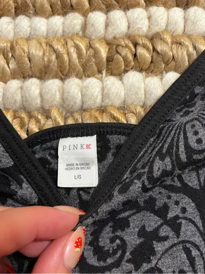 Y2K Black Demask Burnout Lace-Effect Cami Top thumbnail 4
