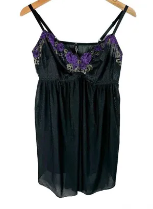 Torrid Black Mesh Lace Babydoll Sz 1X thumbnail 3