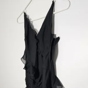 Abercrombie & Fitch Draped Ruffle Maxi Dress /Black / Size XS - 159-299-0020-900 thumbnail 4
