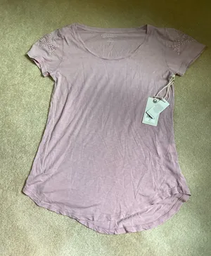 Lucky Brand Top Women’s Boho XS Semi-Sheer Pink thumbnail 1
