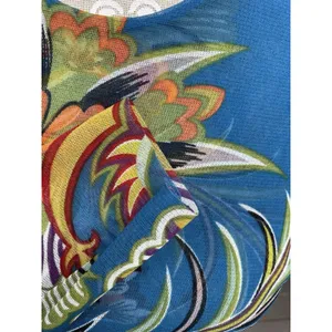Petit Pois Viviana G Mesh Top Size L Sheer Exotic Flowers Peacock Artsy Boho thumbnail 16