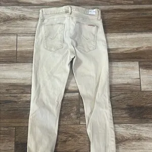 Hudson beige skinny midrise nico jeans thumbnail 4