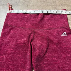 Adidas Climalite Women's‎ Magenta Space Dye Cropped Leggings Capris Size M thumbnail 8