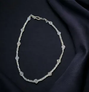 Clear glass beaded anklet thumbnail 1