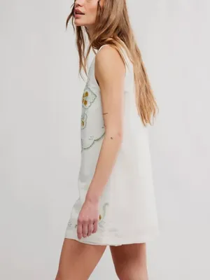 FREE PEOPLE NWT Electric Garden Mini Dress / Ivory Combo thumbnail 9