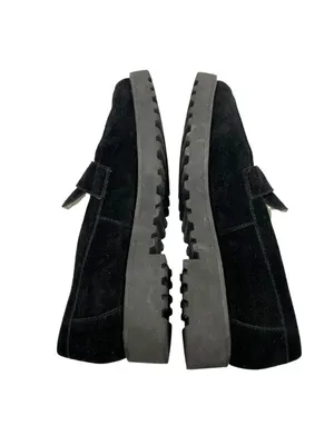 Franco Sarto Carol Black Suede Leather Chunky Sole Loafers Size 7.5 thumbnail 4