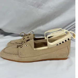 J.Crew NWOT $148 Women's Light Khaki Boat Shoes Sz 9 thumbnail 4