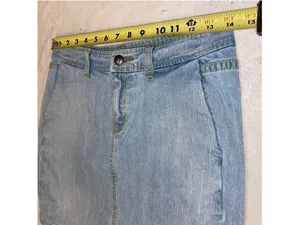 Tommy Hilfiger Y2K Low Rise Lace Trim Denim Mini Skirt Size 4 thumbnail 11