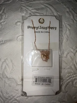NWT- simply southern initial ‘S’ necklace sparkle gold thumbnail 4