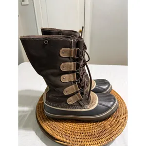 Sorel Joan of Arctic Waterproof Suede Winter Snow Boots Brown Tan Women thumbnail 2